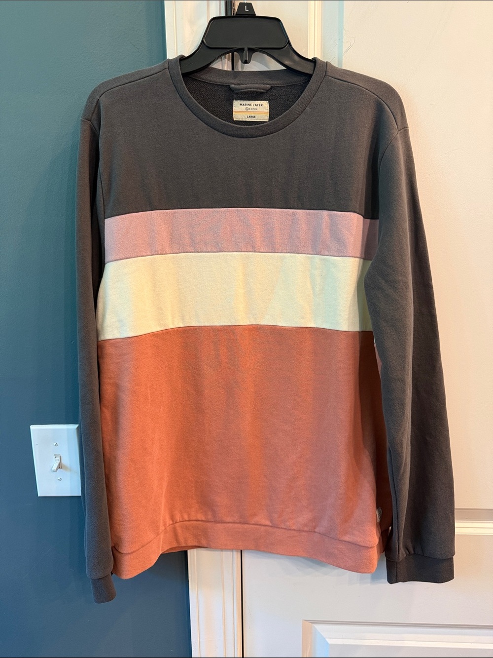 Marine Layer Colorblock Crewneck Sweatshirt